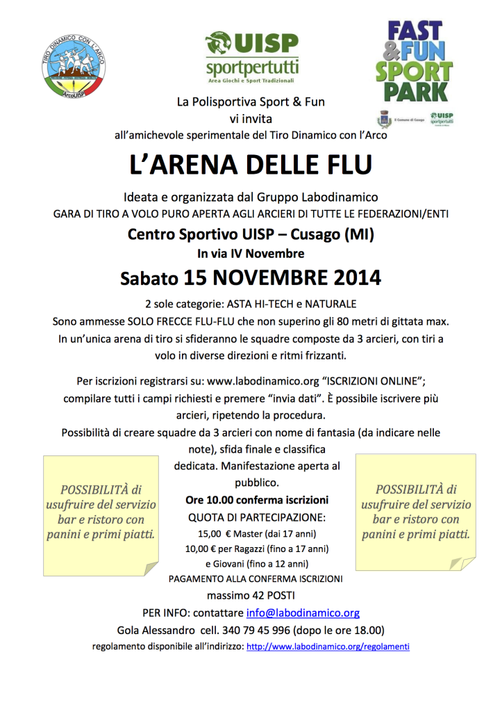 Volantino Arena delle Flu 2014-11-15