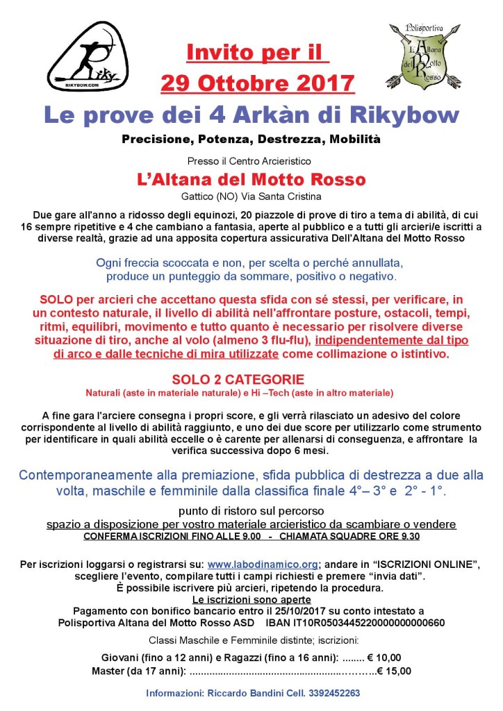 20171029 - Volantino Le prove dei 4 Arkàn di Rikybow